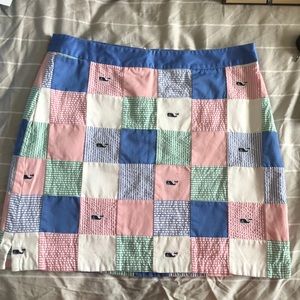 Vineyard Vines Seersucker Multi Patchwork skirt